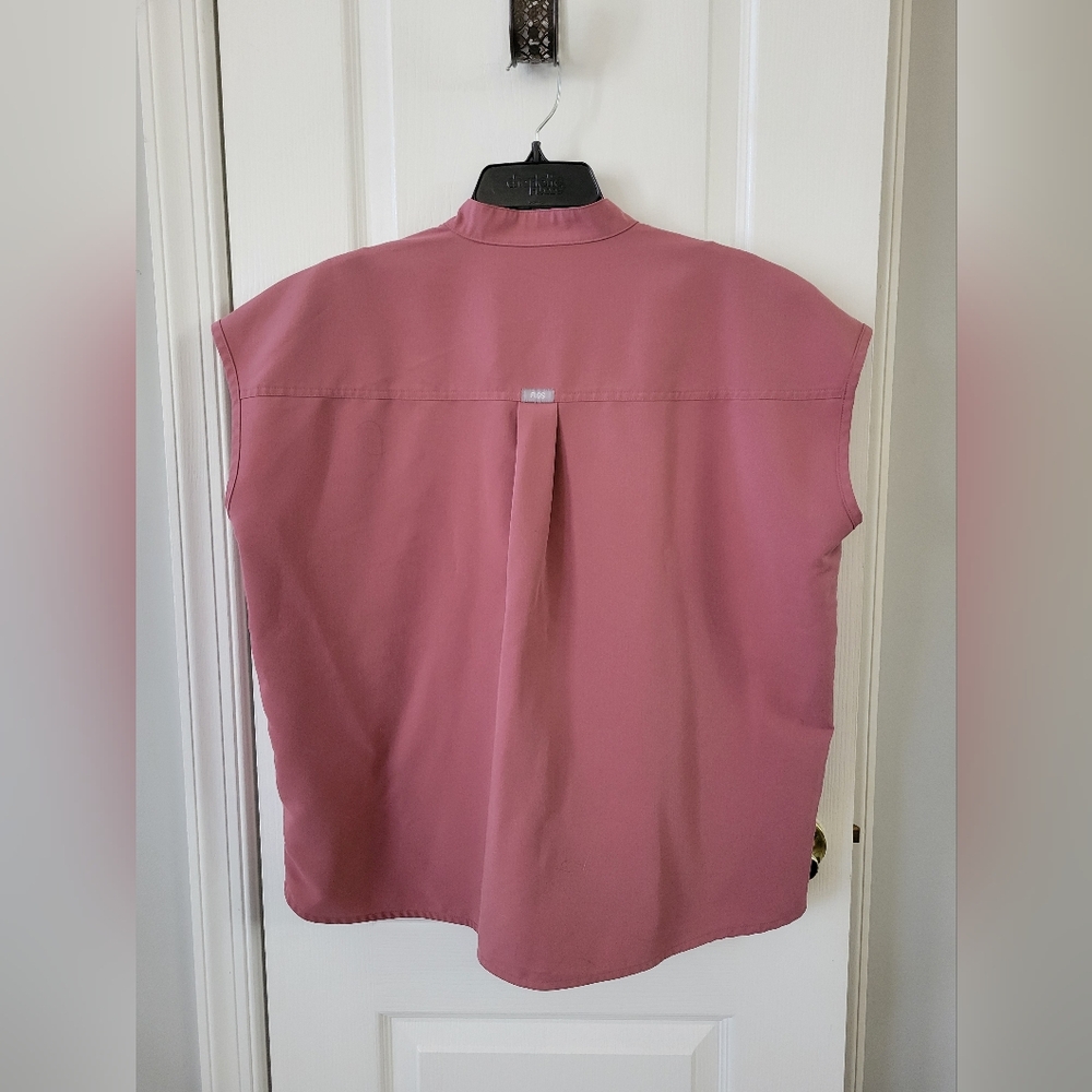 FIGS Scrubs Set Rafeala Oversized Top Kade Pants Mauve Size Medium Petite - Picture 8 of 12